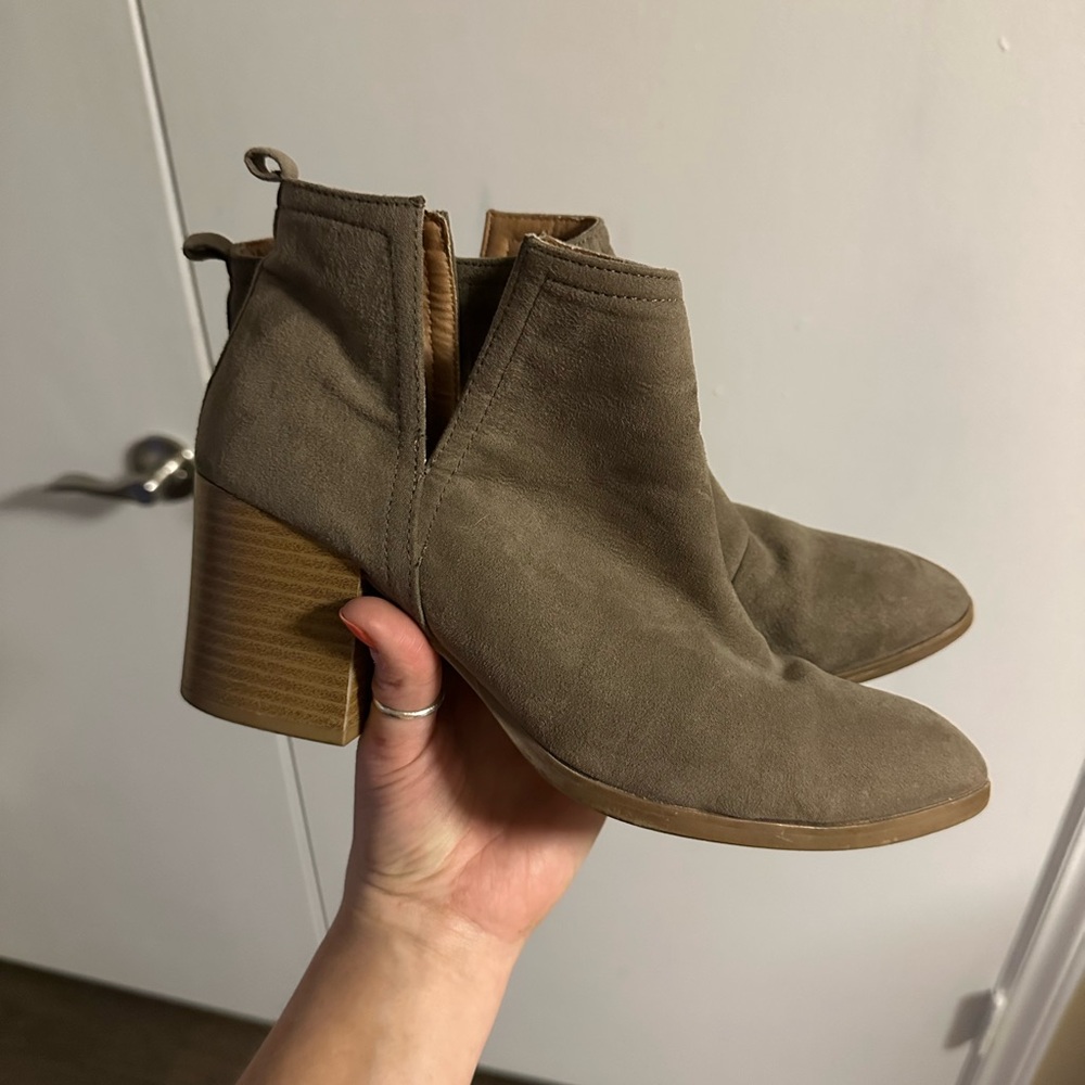 Charlotte Russe Taupe Ankle Booties